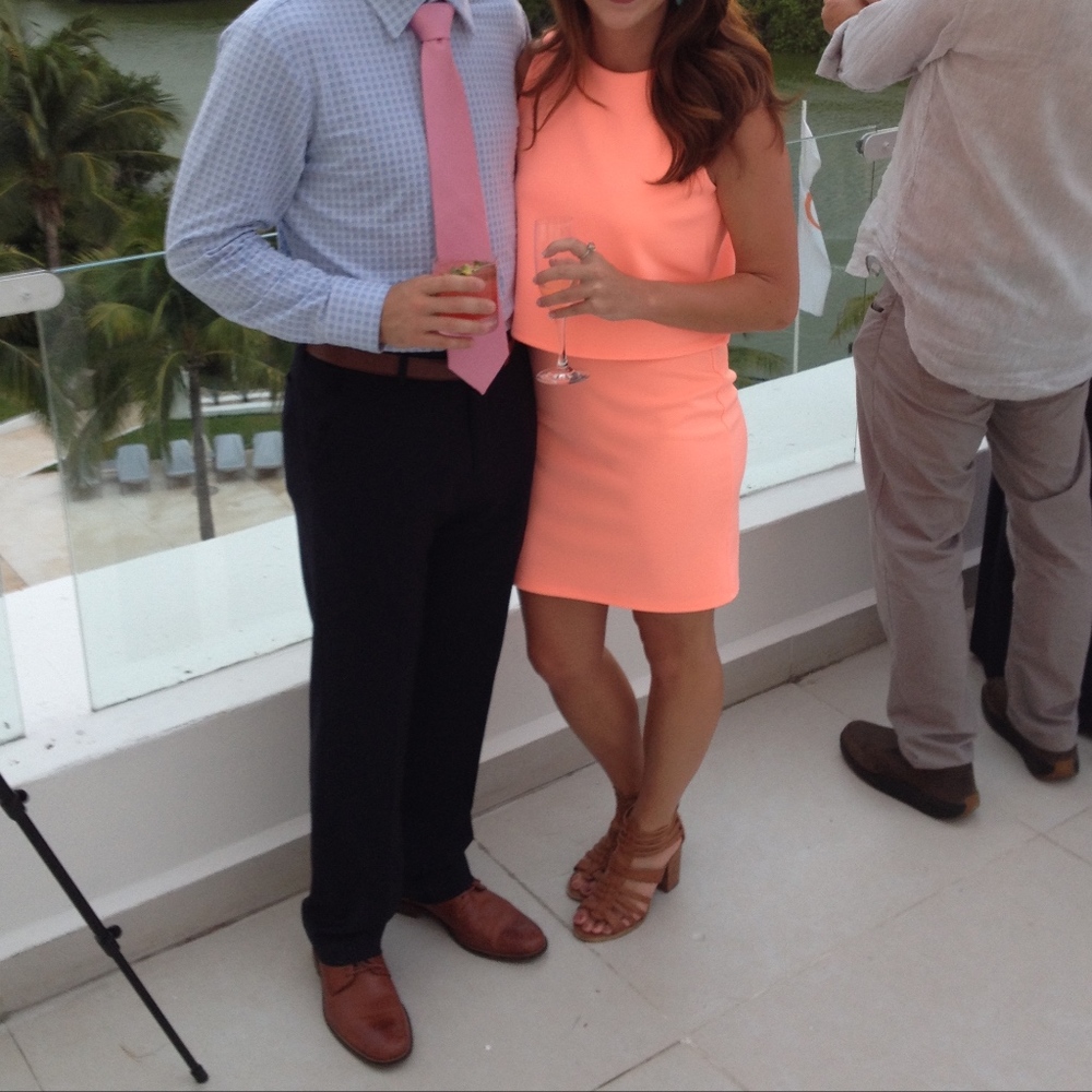 ASOS Bright Pink / Salmon Dress